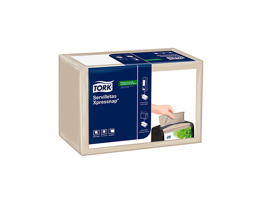 [72163] Servilleta Natural Hoja Doble Xpressnap Paq x 500 servilletas Tork