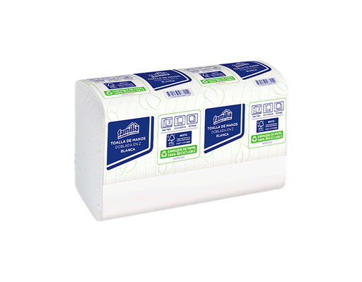 [73528] Toalla de Manos Doblada en Z Blanca Hoja Triple Paq x 150 Toallas Tork