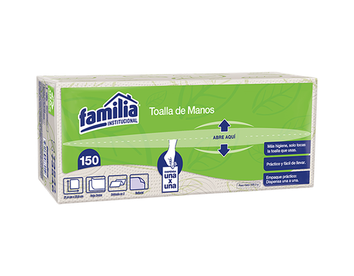 [73553] Toalla de Manos Doblada en Z Natural Hoja Doble Paq x 150 Toallas Tork