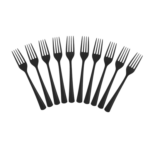 [ITM000000080] Tenedor Plástico Negro Paq x 100 uds Goldery