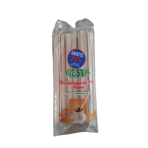[ITM000000094] Removedor Plano de Madera Paq x 100 uds Fiesta