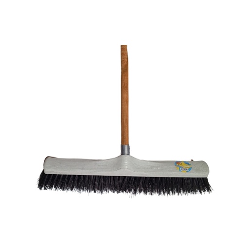 [ITM000000127] Escobillon para Piso Plastico 60 cm Cerdas Duras Baston de Madera La Brujita