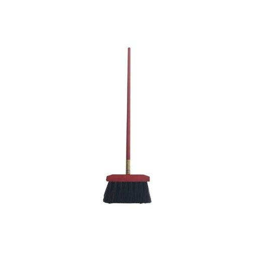 [ITM000000155] Escoba Madera Cerdas Duras Roja 35 cm Mega Industrial
