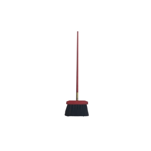 [ITM000000156] Escoba Madera Cerdas Duras Roja 25 cm Industrial