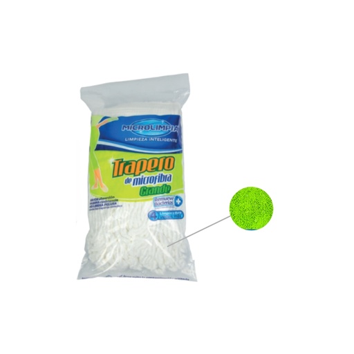 [ITM000000360] Trapeador Mopa Verde 300 gr x1 Repuesto de Sujetador Microlimpia 059