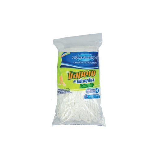 [ITM000000370] Trapeador Mopa Blanca 300 gr x1 Repuesto de Sujetador Microlimpia 059