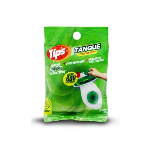 [ITM000000465] Pastilla de Inodoro Verde 50 gr Tips Tanque