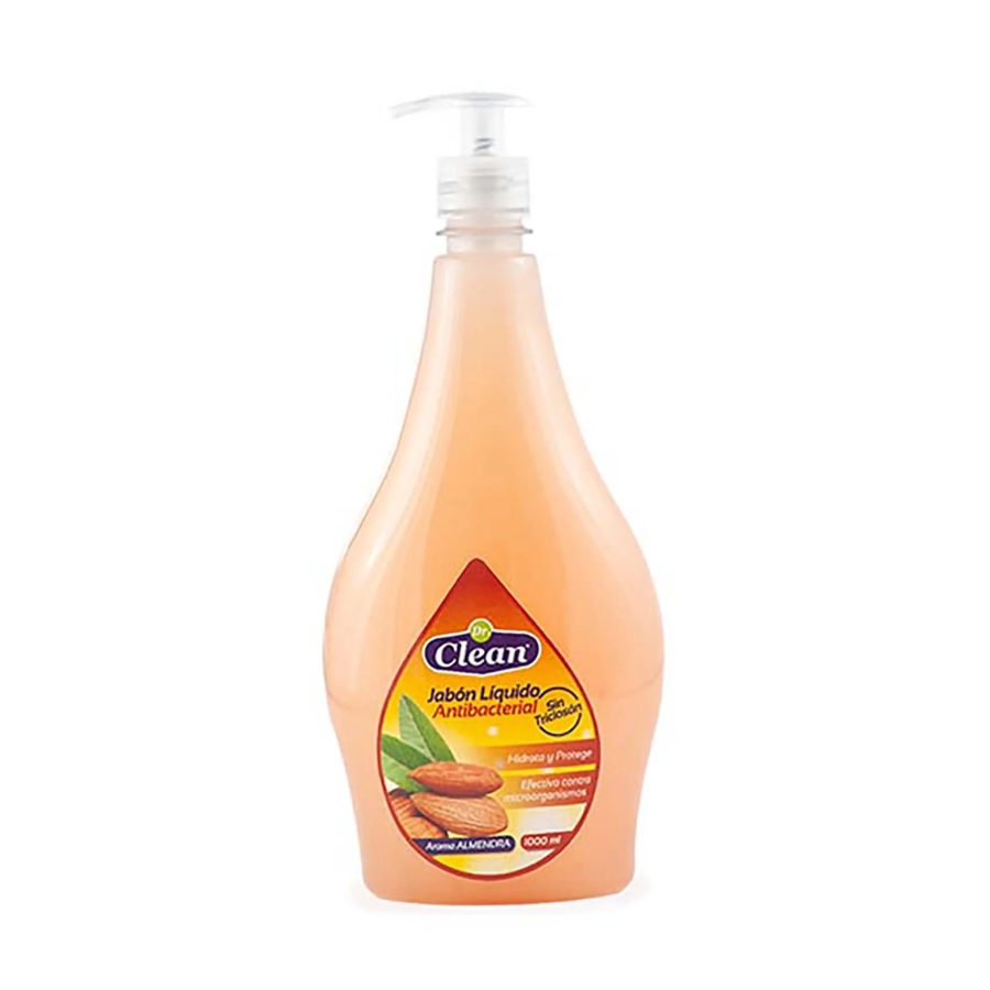 Jabon de Manos Liquido Antibacterial Almendra Repuesto y Valvula 1000 ml Dr Clean