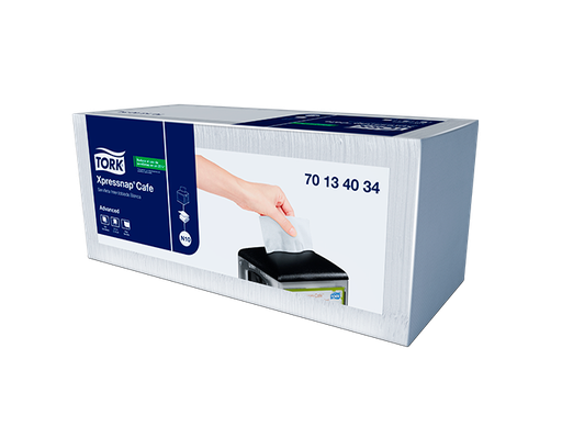 [202223] Servilleta Blanca Hoja Sencilla Xpressnap Café Paq x 500 servilletas Tork 