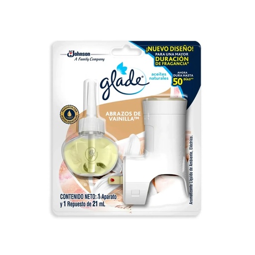 [ITM000000810] Ambiental Aceites Naturales Vainilla Dispensador con Repuesto Glade