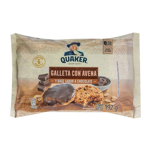 [ITM000000886] Galletas Con Avena y Chocolate x 6 Paq 192 gr Quaker 