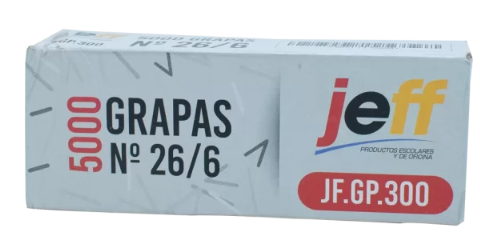 [ITM000000991] Grapas 26/6 Caja x 5000 unidades Jeff
