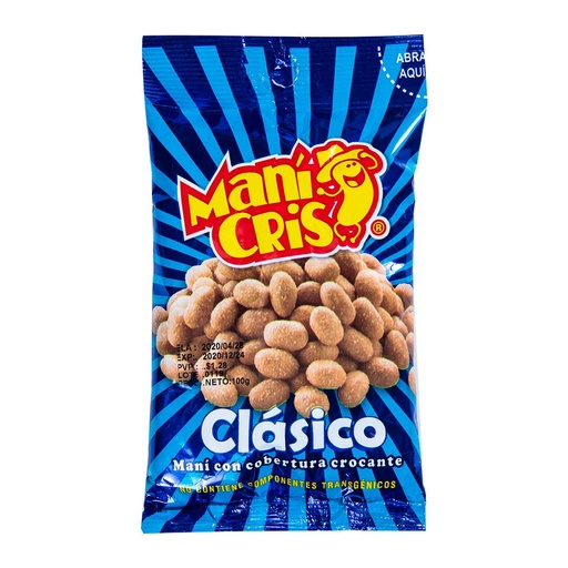 [ITM000001009] Maní Cris Clásico 100 gr