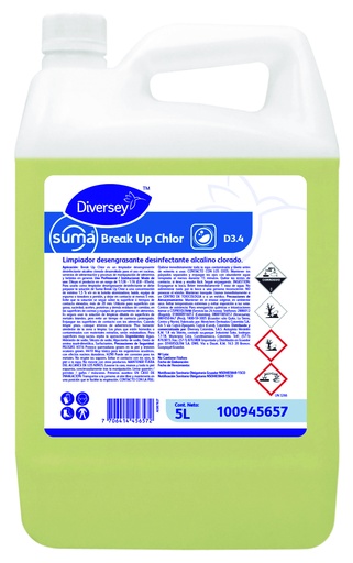 [100945657] Detergente Clorado Break Up Chlor 5L DIVERSEY