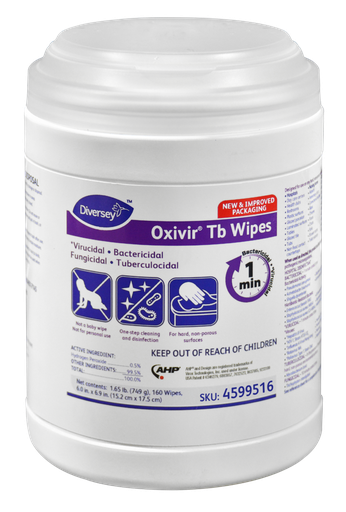 [4599516] Toallas Limpiadoras Desinfectantes Oxivir TB Wipes 160 Toallas DIVERSEY