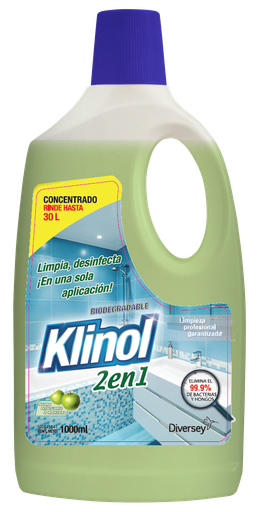 [100845841] Limpiador Desinfectante Aroma Manzana Verde Klinol 2 en 1 1L DIVERSEY