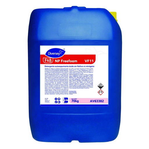 [101102408] Detergente Espumante Ácido NP Freefoam 20L 23.4Kg DIVERSEY