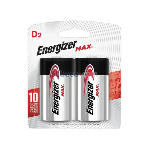 [ITM000001357] Baterias D2 Energizer Max Hanging Card x2 Paq x1
